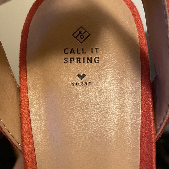 Call it spring vegan strappy heels burnt orange - Picture 5 of 5
